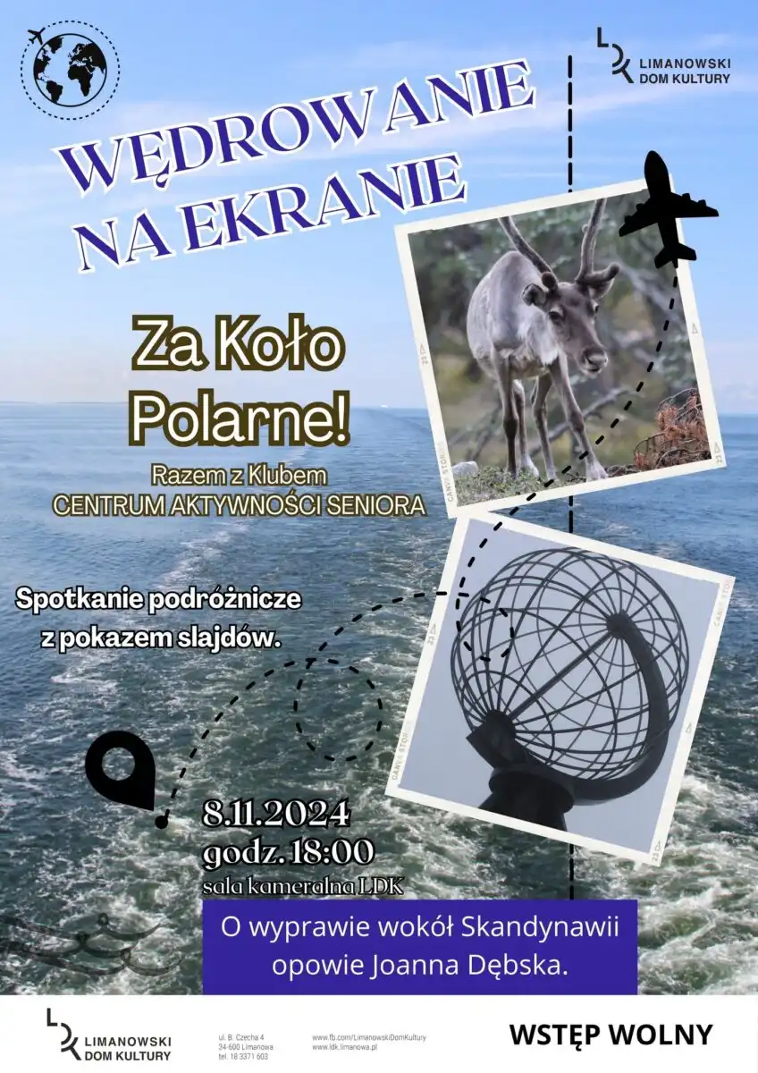 „Wędrowanie na ekranie”. Spotkanie podróżnicze w Limanowskim Domu Kultury