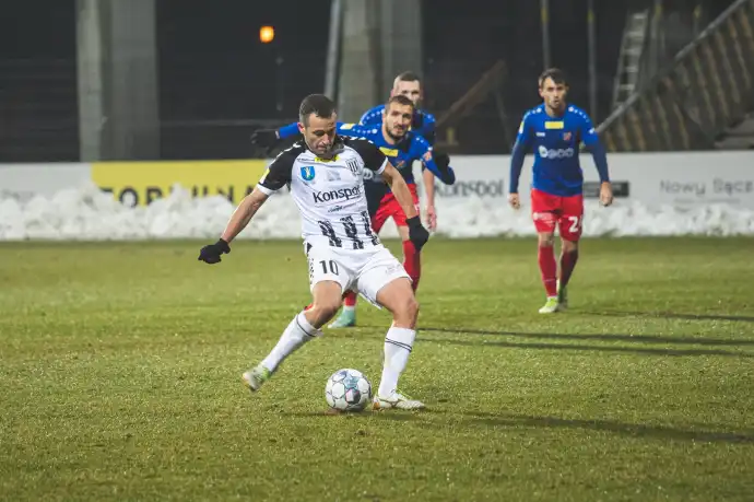 Ostatni mecz Sandecji w 2021 roku. O wyniku zadecydowały rzuty karne