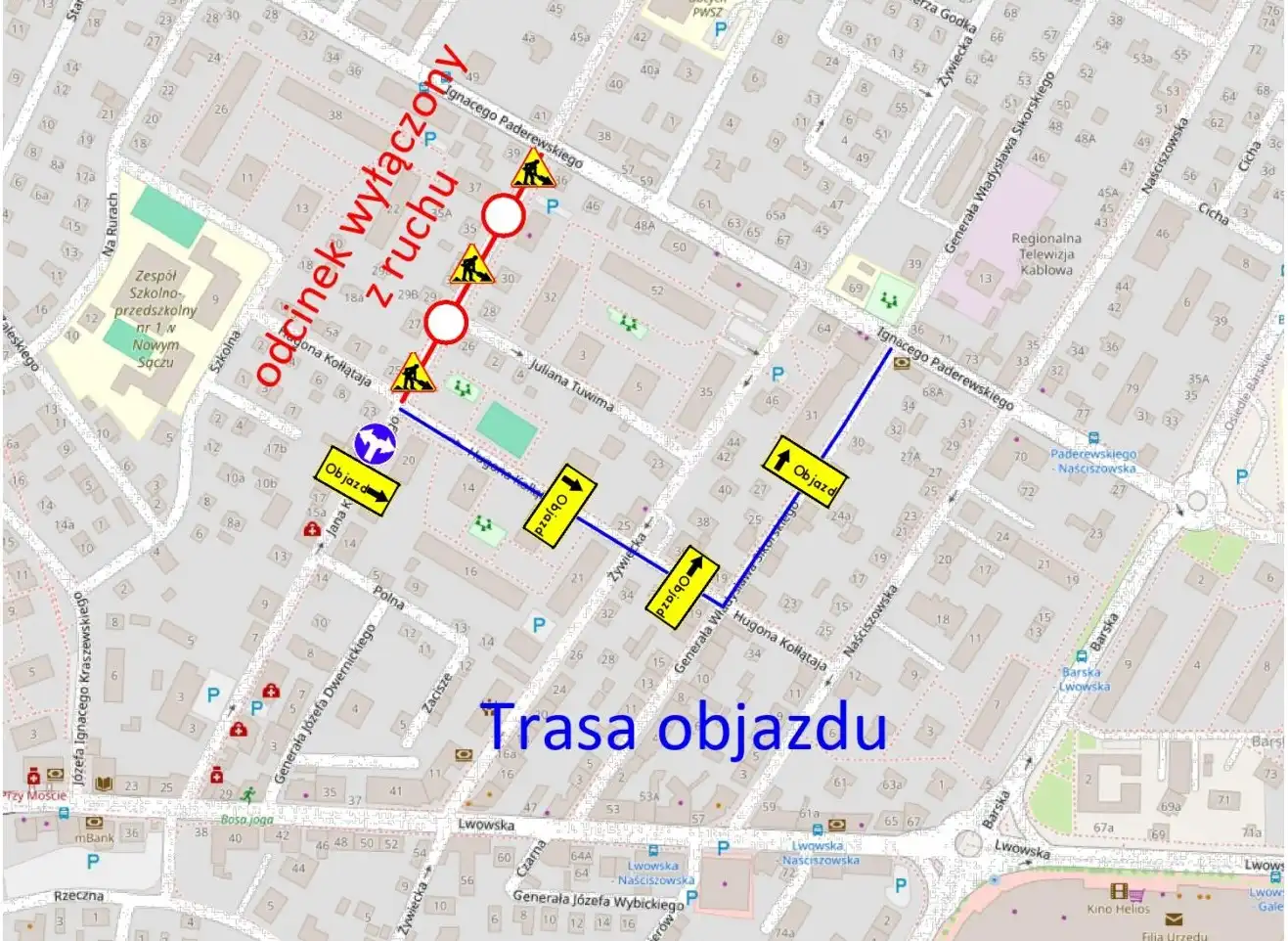 Uwaga! Rozpoczyna się remont ul. Kochanowskiego. Będzie objazd