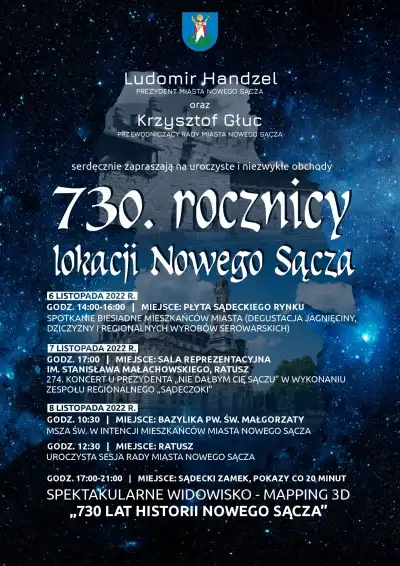Uroczyste i niezwykłe obchody 730. rocznicy lokacji Nowego Sącza