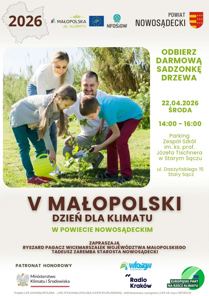 Przyjdź i posadź własne drzewo. Akcja rozdawania sadzonek w powiecie nowosądeckim