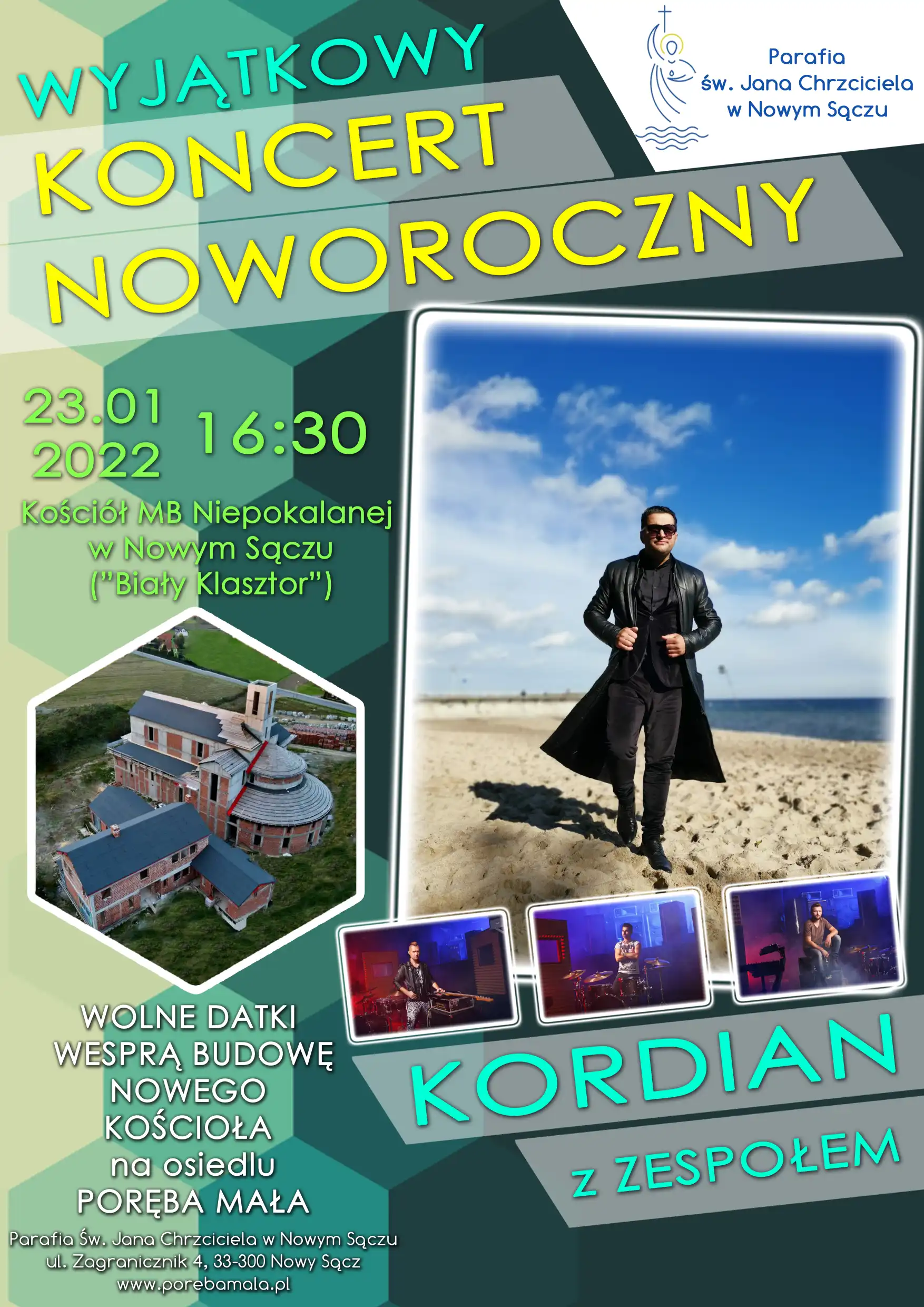 23 stycznia koncert noworoczny Kordiana. Będzie można wesprzeć budowę Kościoła na osiedlu Poręba Mała