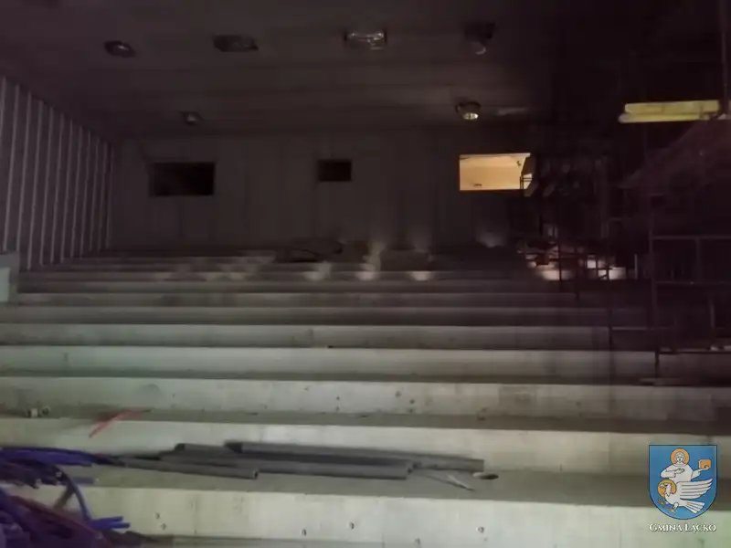 Trwa budowa Centrum Kultury i Edukacji Muzycznej w Łącku. Prace są na zaawansowanym etapie