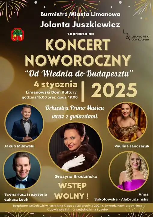 Magia Nowego Roku w Limanowej. Koncert „Od Wiednia do Budapesztu”