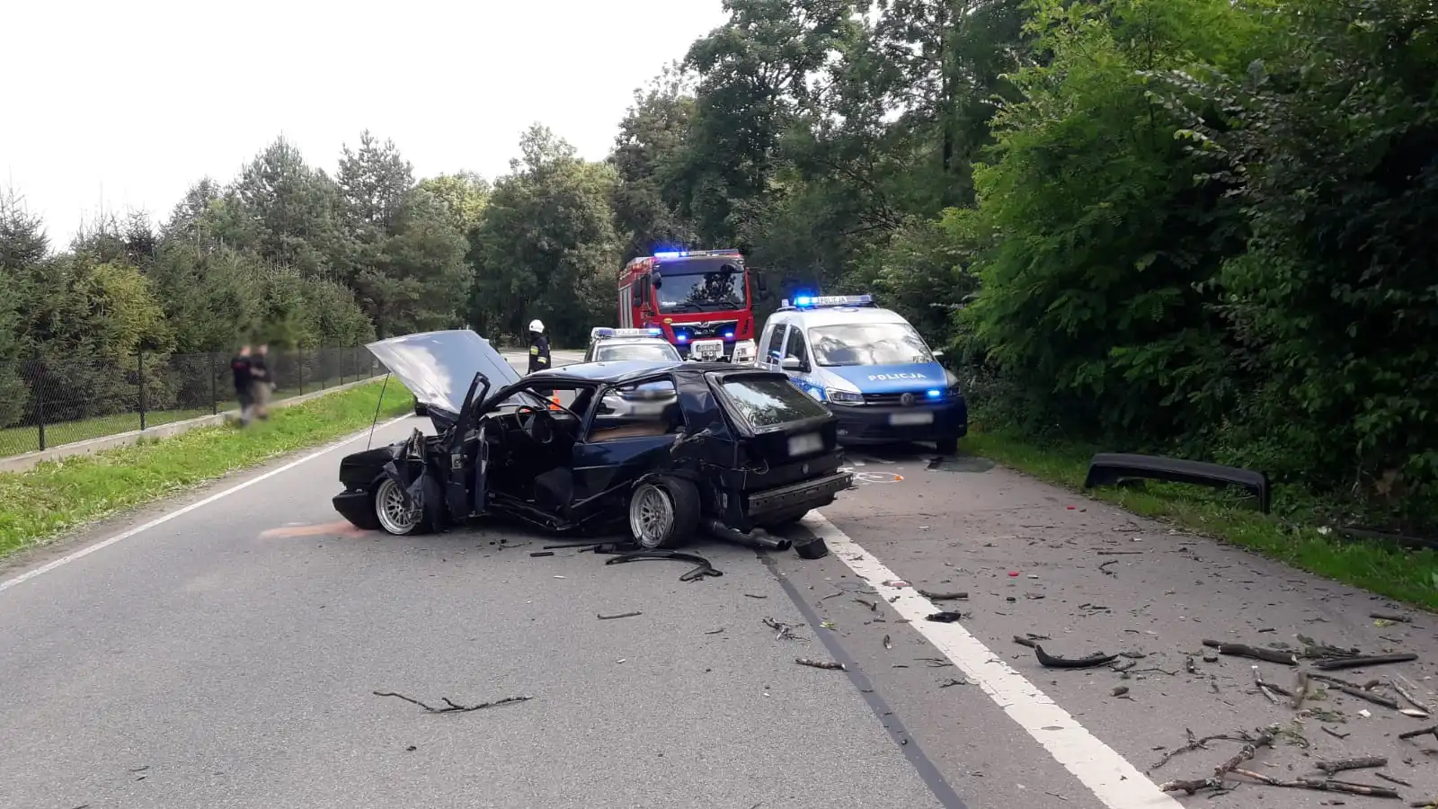 W Zagorzynie zderzyły się dwie osobówki