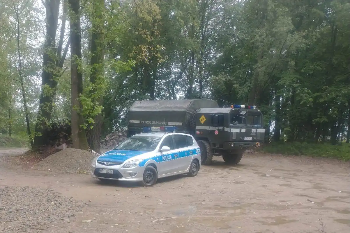 Groźna pozostałość z czasów II wojny światowej odnaleziona w rzece Dunajec w Gołkowicach Dolnych