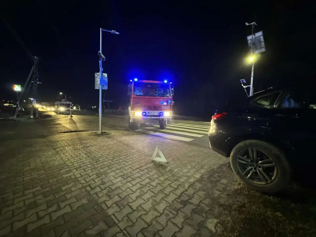 Zderzenie dwóch pojazdów w Kamionce Wielkiej