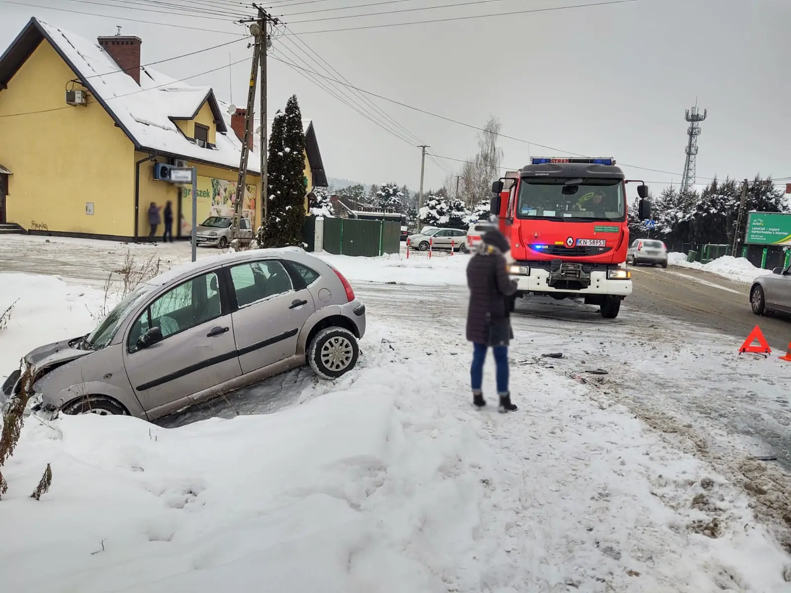 Kraksa na ul. Szerokiej w Chełmcu