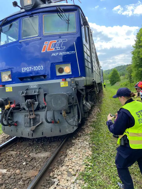 Wypadek na niestrzeżonym przejeździe kolejowym
