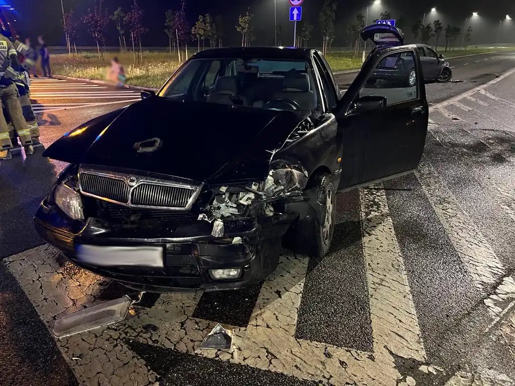 Kraksa na ul. 1 Brygady w Nowym Sączu