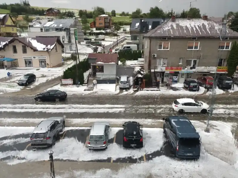 Potężne gradobicie nad Gminą Korzenna
