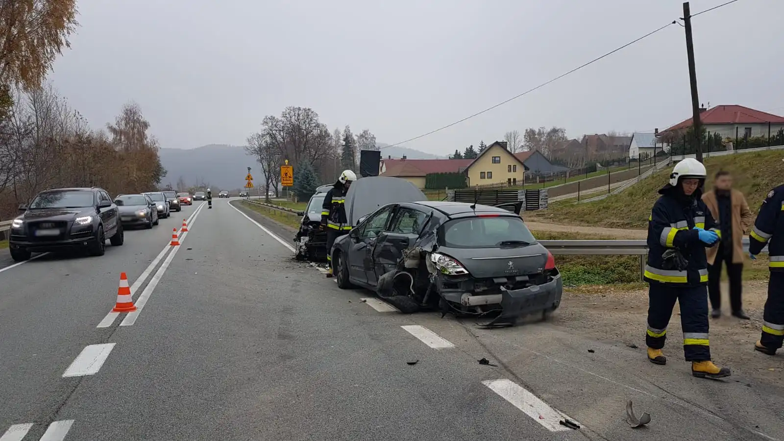 Kraksa na DK 75 w Tęgoborzy