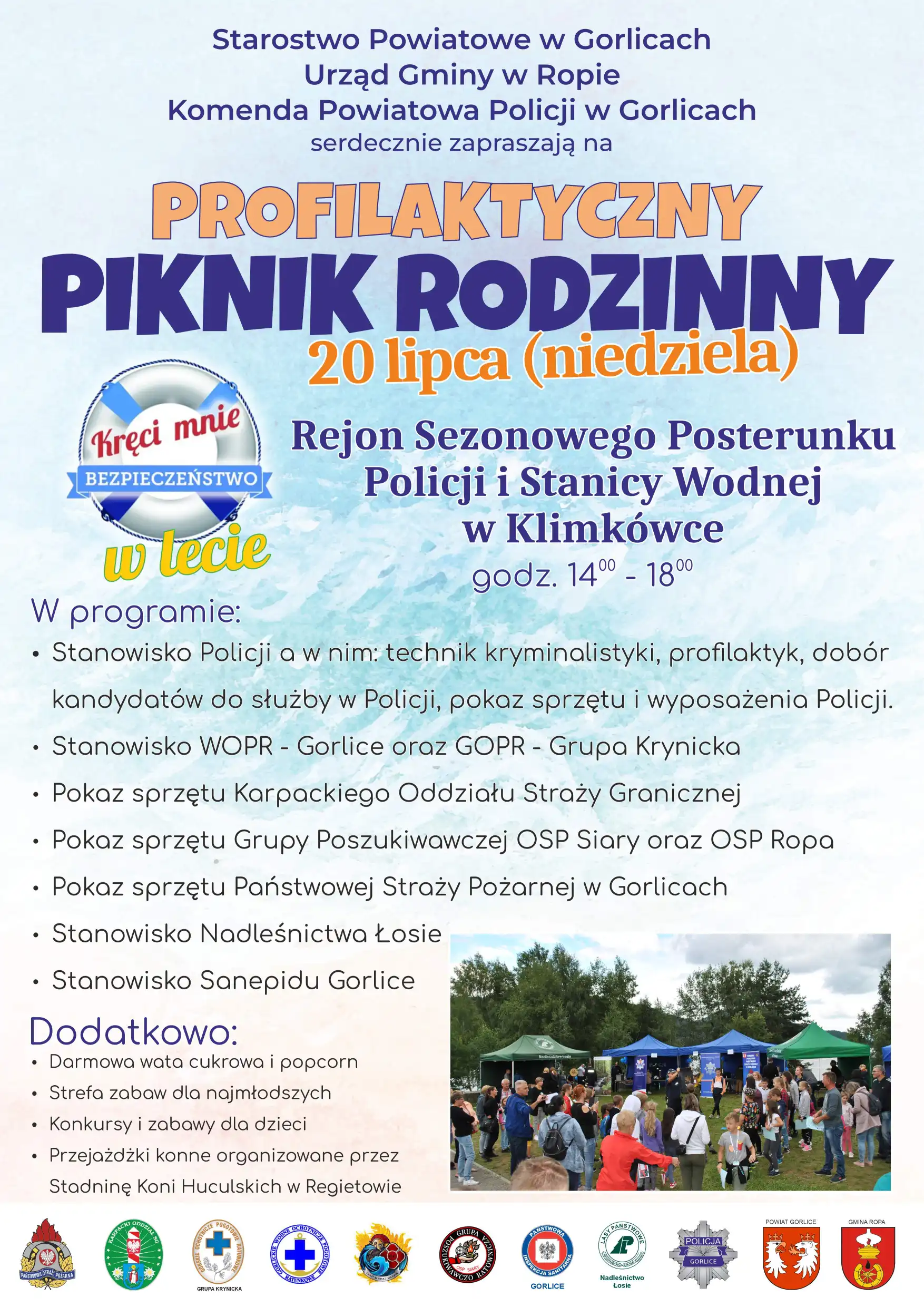 Rodzinny Piknik z Policją w Klimkówce. Bezpieczeństwo i zabawa w jednym