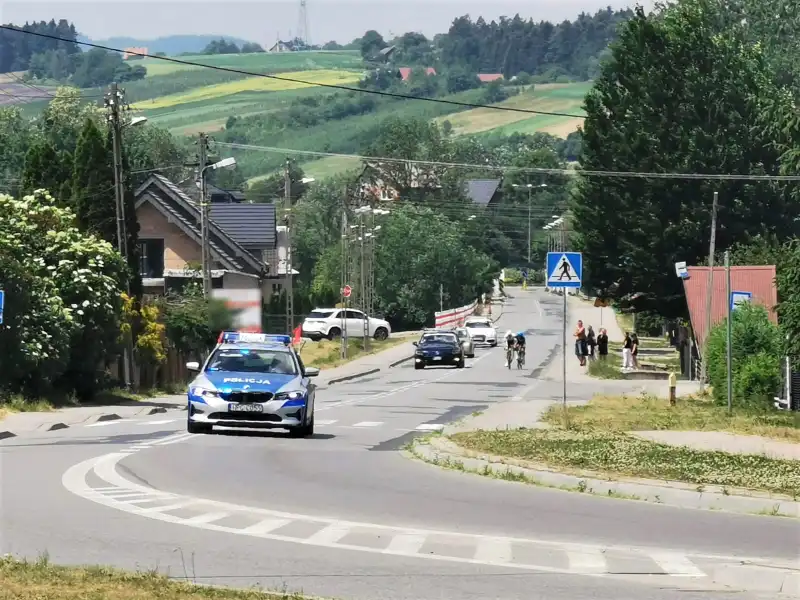 Sądeccy policjanci zabezpieczali 60. Małopolski Wyścig Górski
