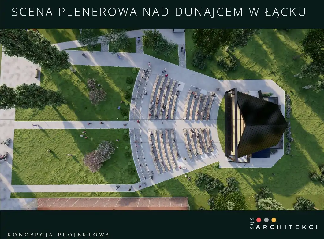 Łącko zyska nową scenę plenerową. Projekt w Parku Rekreacji nad Dunajcem