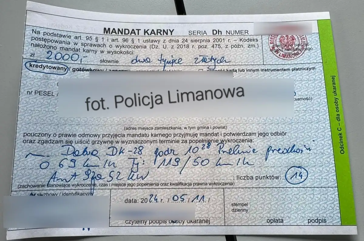 Dobra: 18-latek stracił prawo jazdy którego jeszcze nie zdążył odebrać