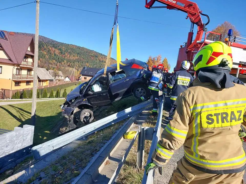 Wypadek na DK28 w Kasinie Wielkiej
