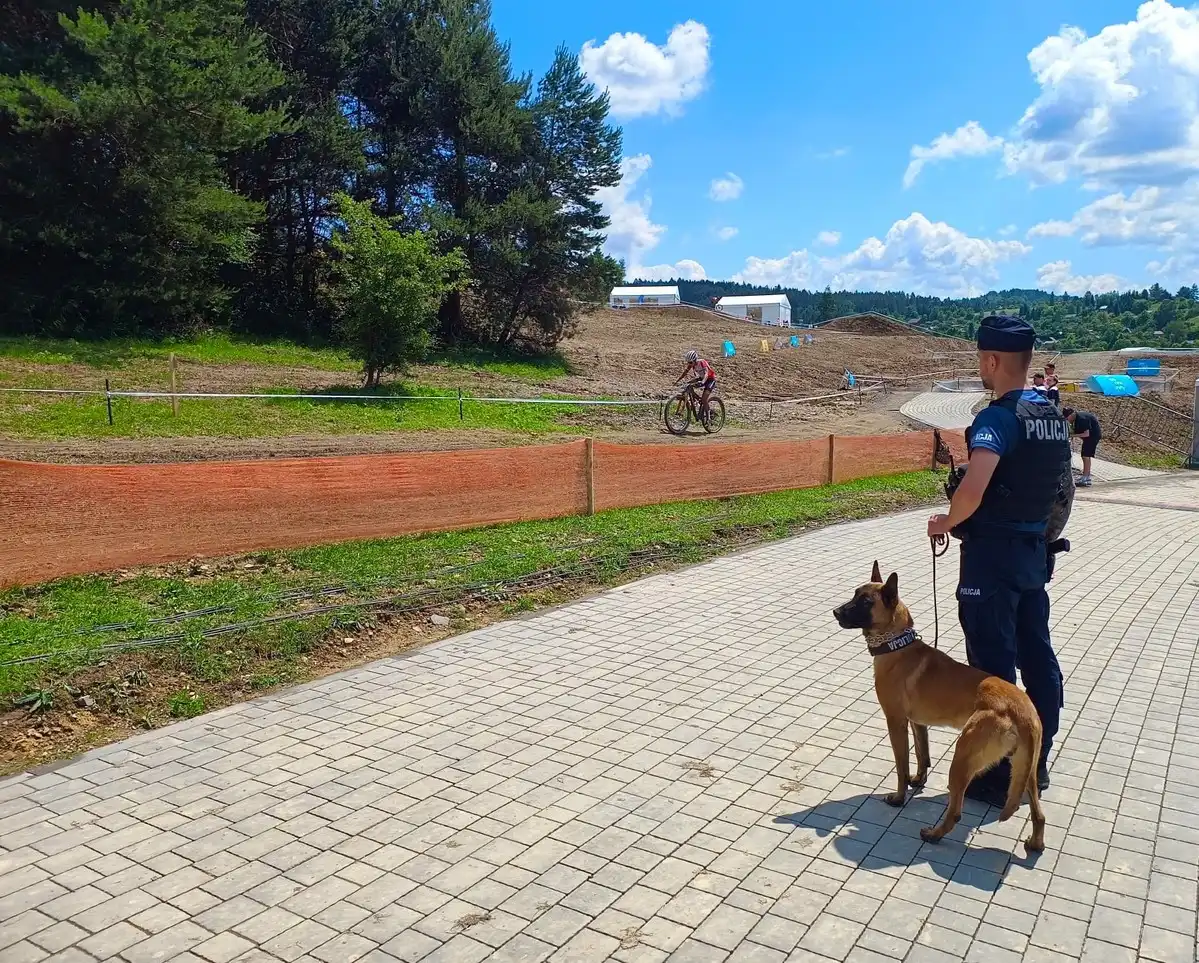 Igrzyska Europejskie w Krynicy-Zdroju. O bezpieczeństwo na terenie uzdrowiska dbali m.in. sądeccy policjanci