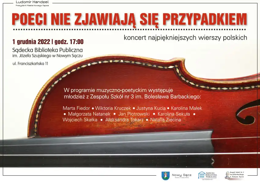 „Poeci nie zjawiają się przypadkiem” – wieczór poetycko-muzyczny w sądeckiej Bibliotece Głównej
