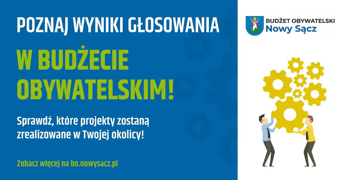 Budżet Obywatelski Nowego Sącza na 2025 rok. Mieszkańcy wybrali projekty do realizacji