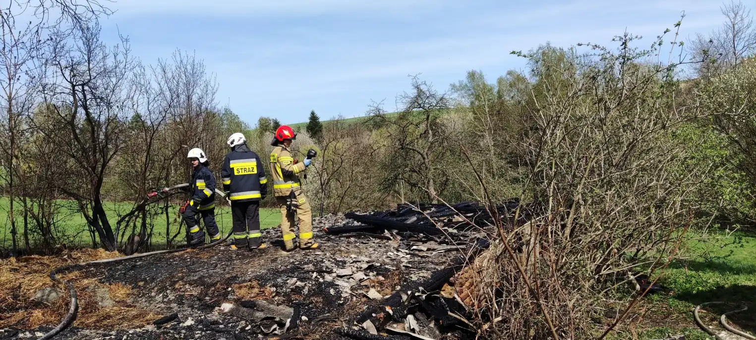 Pożar w Brzanie. Płonął budynek gospodarczy