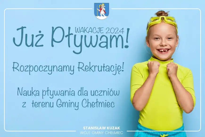 Projekt "Już pływam" w Gminie Chełmiec. Zapisy od 25 czerwca