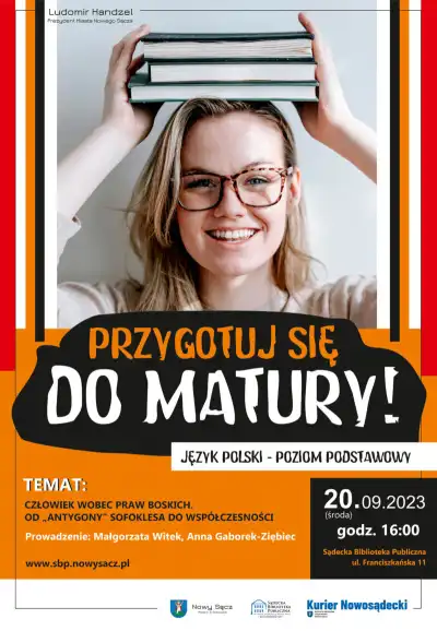 20 września pierwsze w tym roku szkolnym spotkanie z cyklu „Przygotuj się do matury” w Sądeckiej Bibliotece Publicznej