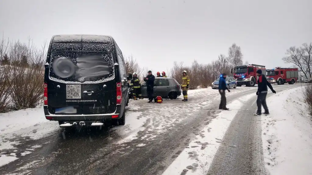 Kraksa na ul. Leśnej w Muszynie