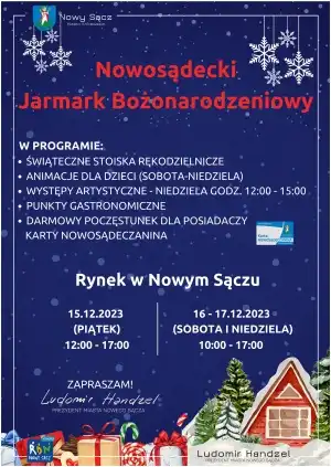 Już w najbliższy weekend Nowosądecki Jarmark Bożonarodzeniowy 2023