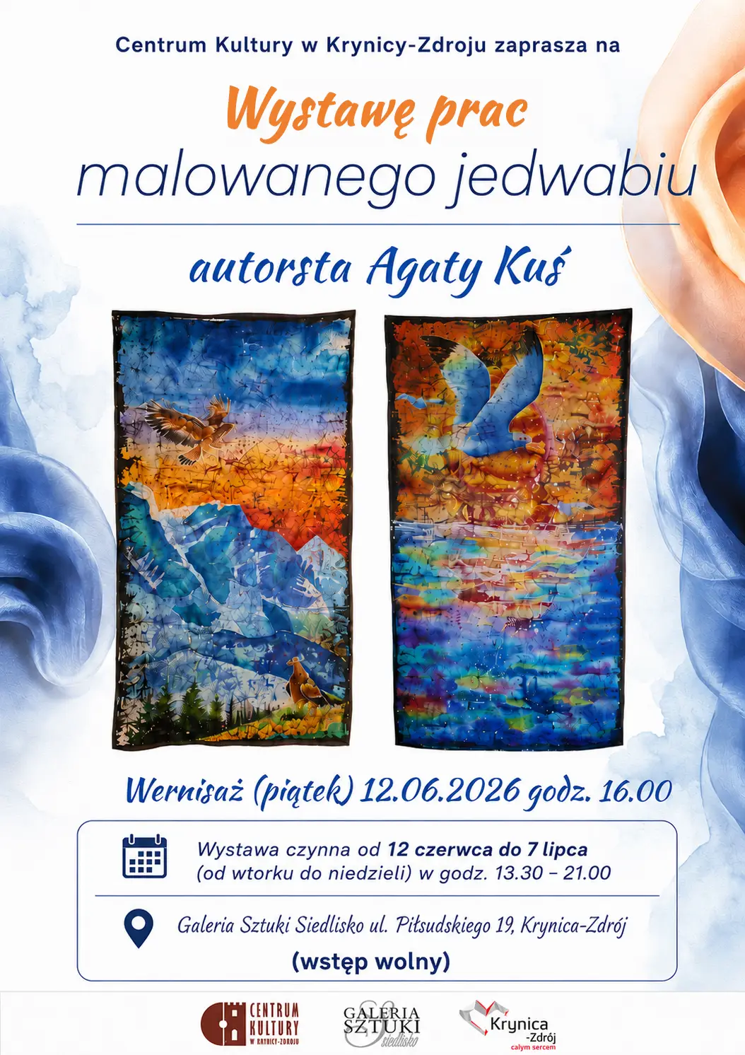 Malarstwo na jedwabiu w Krynicy. Wyjątkowa wystawa już od 12 czerwca