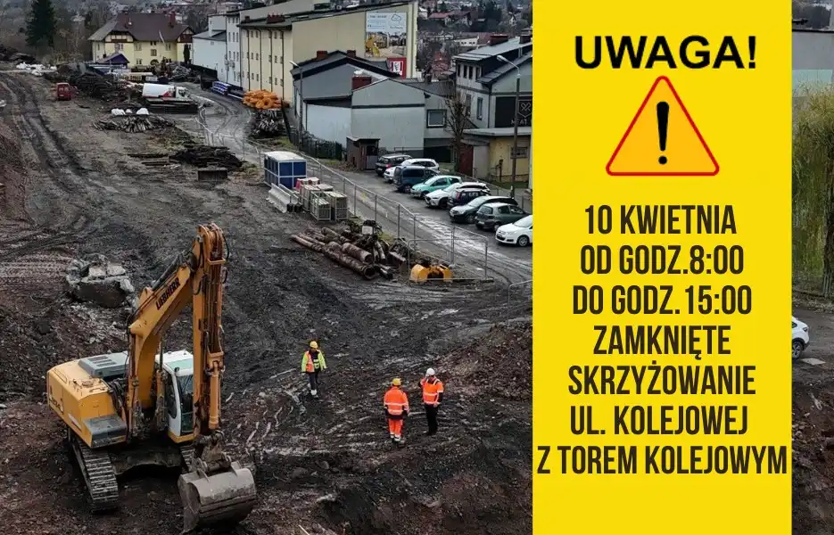 Uwaga! Zamknięcie skrzyżowania ul. Kolejowej z torem kolejowym