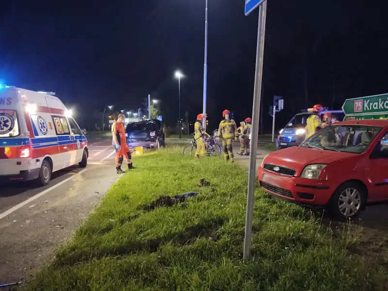Kolizja na ul. Krańcowej w Nowym Sączu