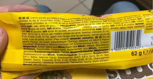GIS wycofuje 3 partie lodów z M&M'S orzechowymi z powodu braku oznakowania w języku polskim