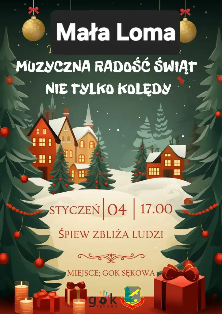 Świąteczne melodie i nie tylko. Koncert noworoczny w Sękowej
