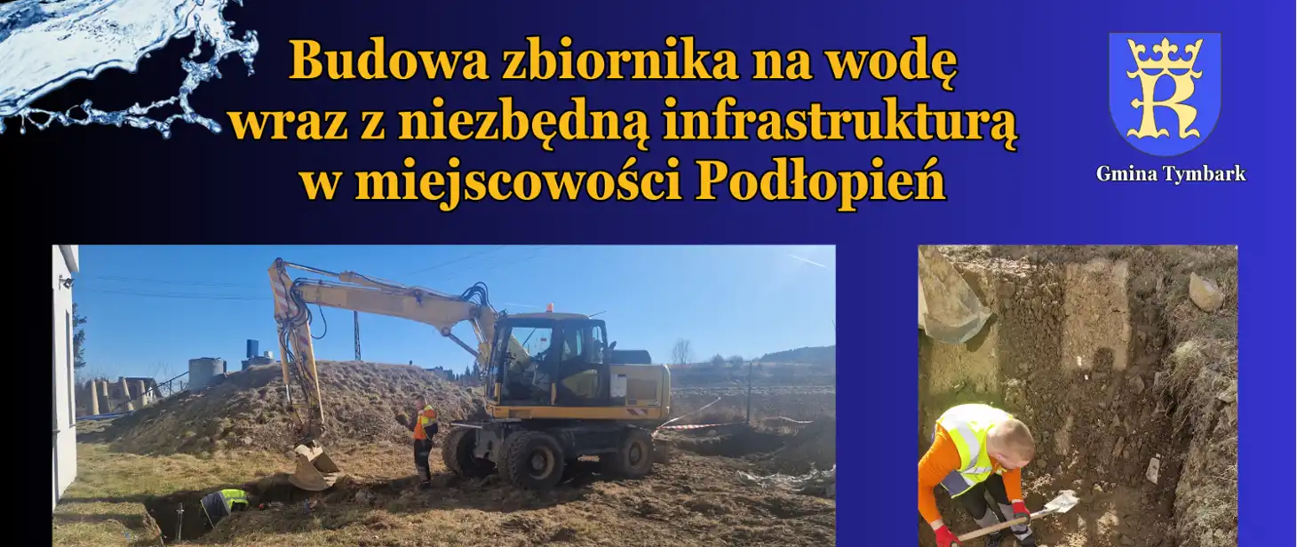 Rozbudowa sieci wodociągowej. W Podłopieniu powstaje nowy zbiornik na wodę
