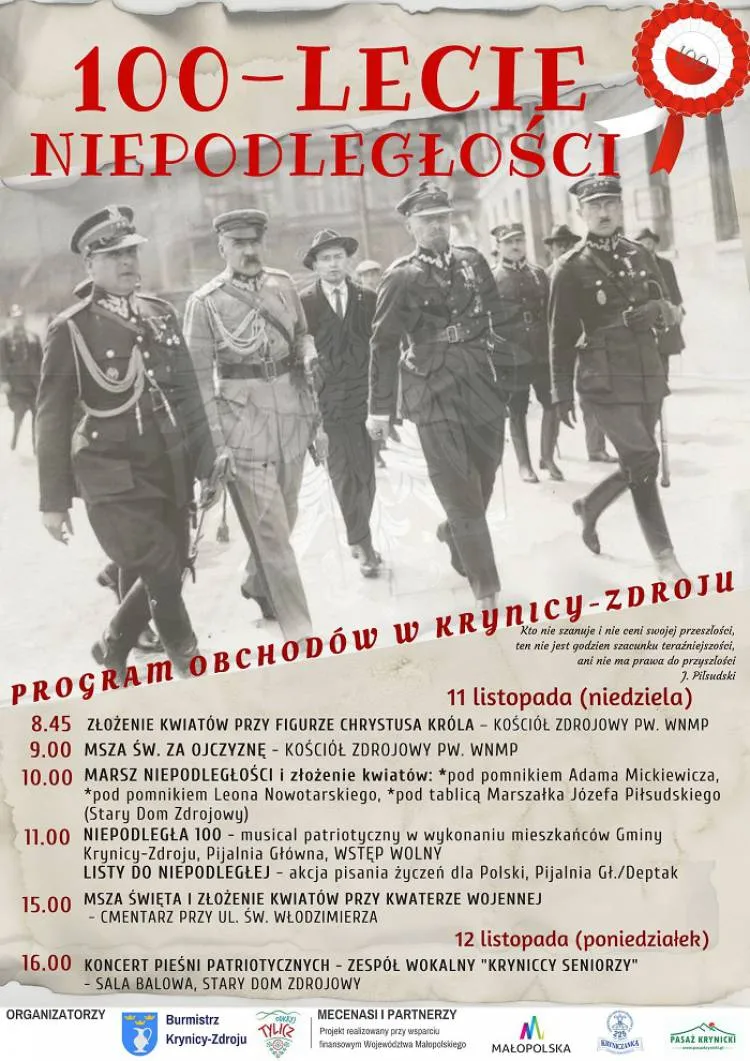 100-lecie Niepodległości w Krynicy-Zdroju