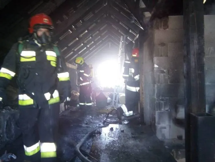 Poważny pożar domu w Ptaszkowej