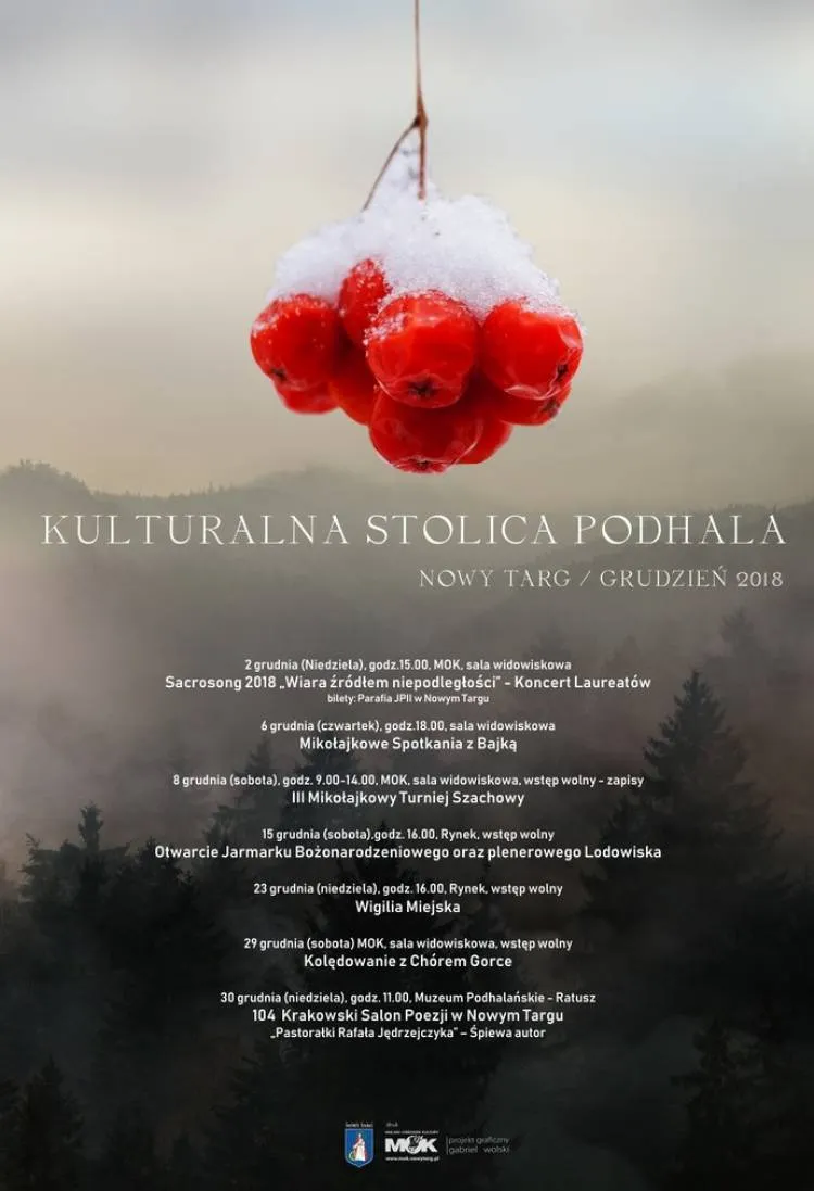 Grudniowe atrakcje kulturalne w Nowym Targu