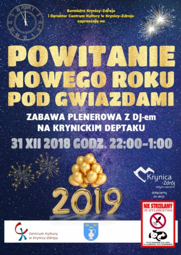 Sylwester na deptaku w Krynicy - Zdroju