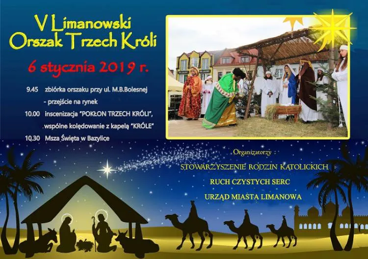 W Limanowej odbędzie się V Orszak Trzech Króli