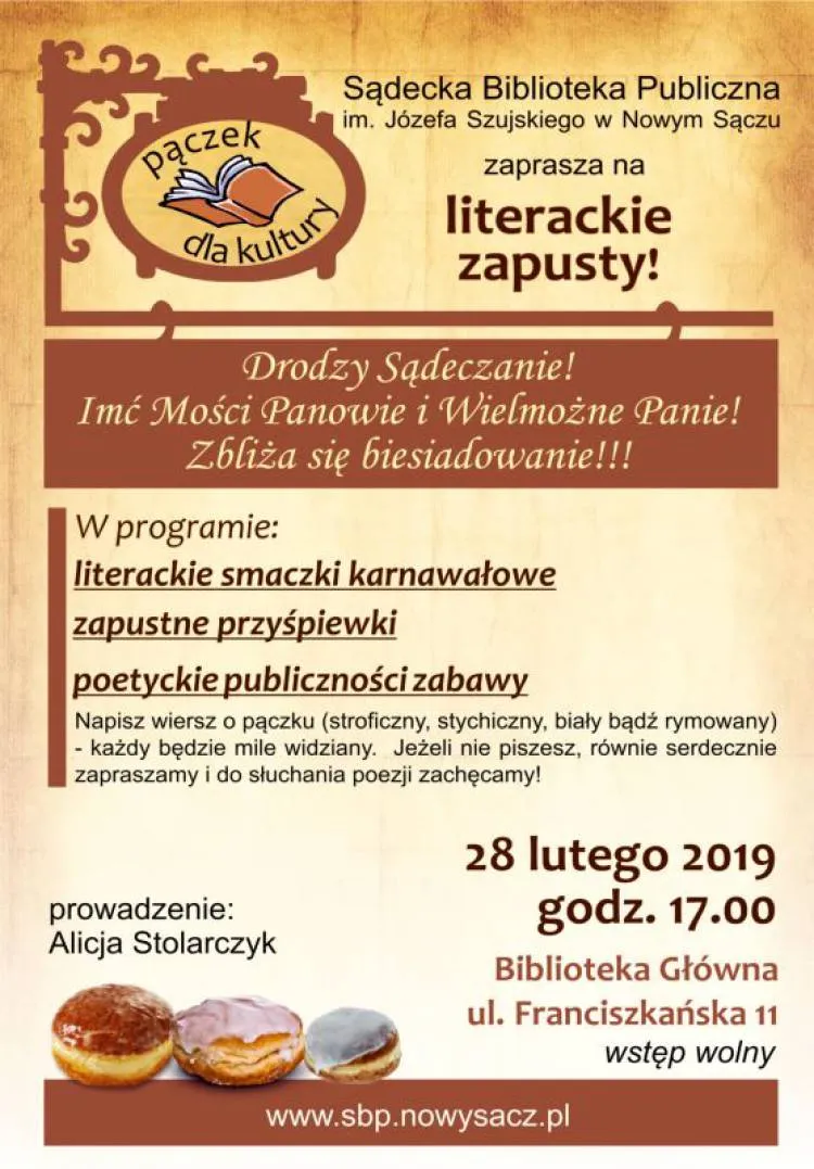 Literackie zapusty w Sądeckiej Bibliotece Publicznej
