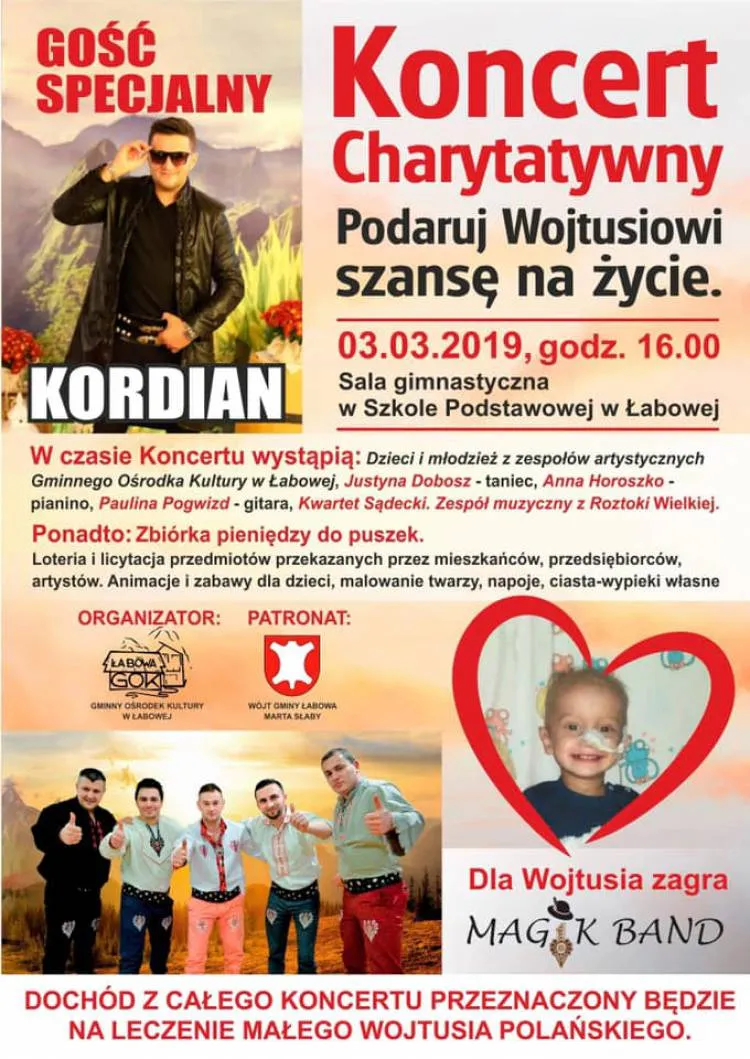 W niedzielę w Łabowej zagrają dla chorego Wojtusia!