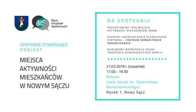 Spotkanie otwierające projekt "Miejsca Aktywności Mieszkańców"