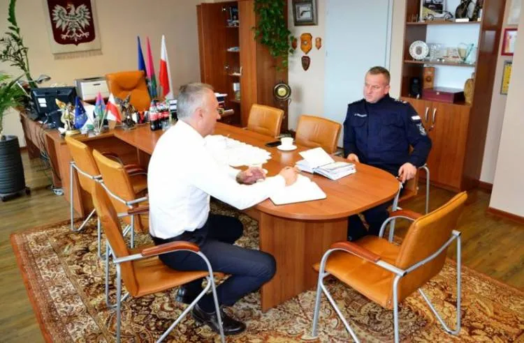 Spotkanie Prezydenta Ludomira Handzla z Komendantem Policji