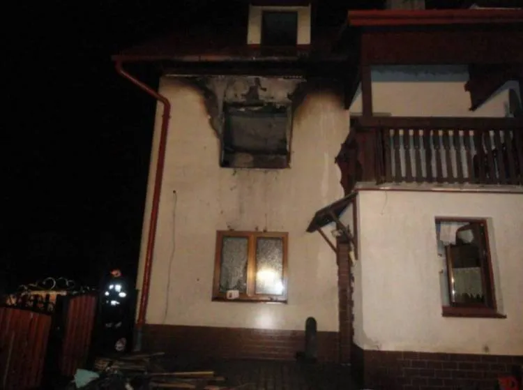 Pożar domu w Powroźniku