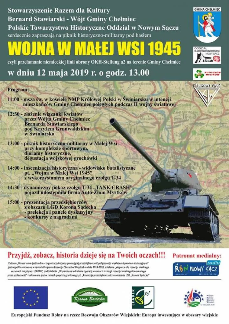 W Małej Wsi będzie się działo, przyjdź z rodziną na piknik historyczno- militarny 