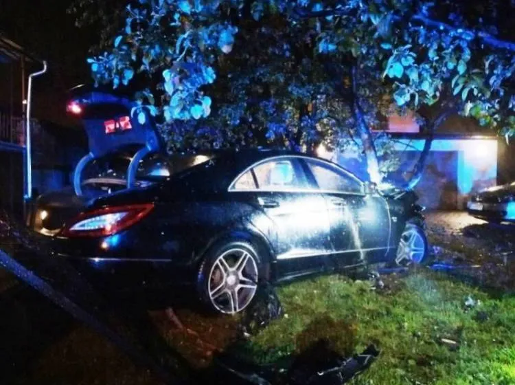 Wypadł z drogi i wjechał w ogrodzenie 