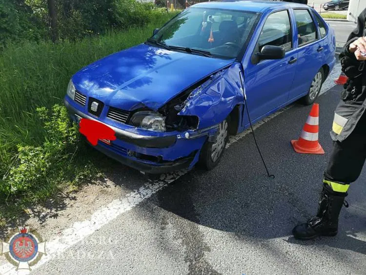 Kolizja w Jazowsku. Poszkodowany motocyklista