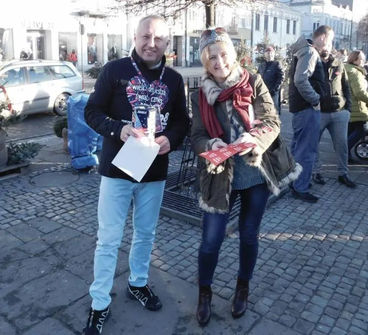 Ludomir Handzel oraz Magdalena Majka 28 finał WOŚP Nowy Sącz