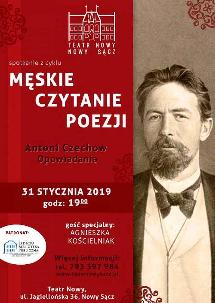 Męskie Czytanie "Opowiadań" Antoniego Czechowa w Teatrze Nowym